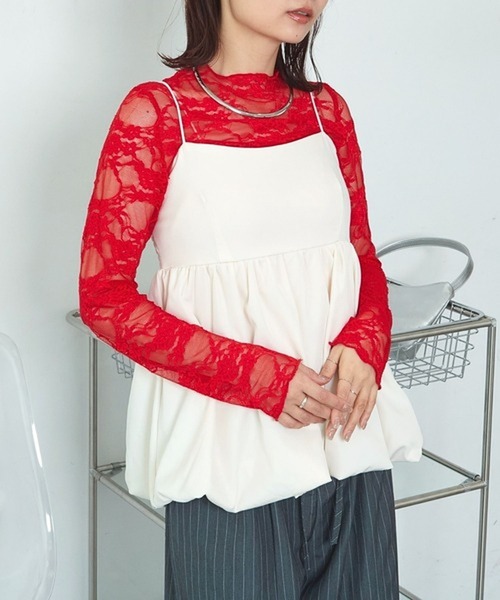 merrylatte(メリーラテ)の「バルーンキャミワンピース【TUNE】(キャミソール・レディース・ホワイト・FREE)」の5枚目の写真