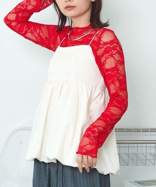 merrylatte(メリーラテ)の「バルーンキャミワンピース【TUNE】(キャミソール・レディース・ホワイト・FREE)」の10枚目の写真