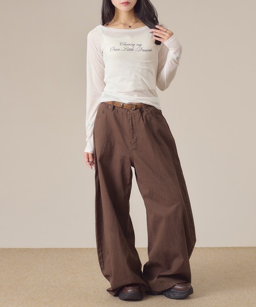 apres jour mignon(アプレジュールミニョン)の「ラグランシアートップス(Tシャツ/カットソー・レディース・オフホワイト/ピンク・LARGE/フリー)」の9枚目の写真