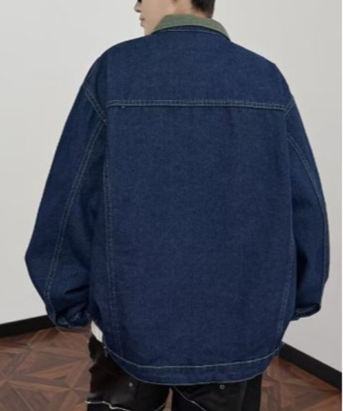 DOUBLE STEAL（ダブルスティール）の「DS配色カラーデニムジャケット（デニムジャケット・メンズ・ネイビー・X-LARGE/LARGE/MEDIUM）」の6枚目の写真