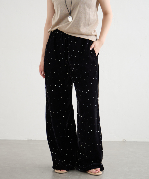 IENA（イエナ）の「COUTURE D'ADAM/クチュールドアダム 別注 Stardust Glitter パンツ 26AW-220（その他パンツ・レディース・ブラック・40/38/36）」の4枚目の写真