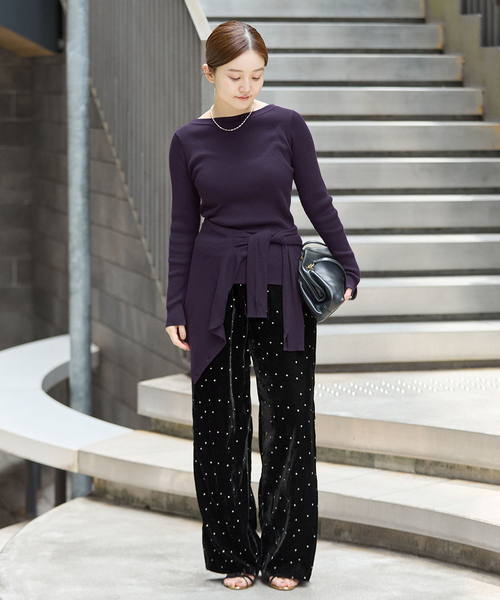 IENA（イエナ）の「COUTURE D'ADAM/クチュールドアダム 別注 Stardust Glitter パンツ 26AW-220（その他パンツ・レディース・ブラック・40/38/36）」の12枚目の写真