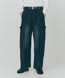 MAISON CLUB(���]���N���u)�́yMAISON CLUB�zAged Wide Curve Cargo Pants / �G�C�W���O���C�h�J�[�u�J�[�S�p���c SNF(�J�[�S�p���c)