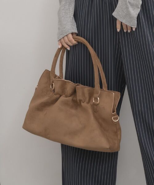 RETRO GIRL(レトロガール)の「ギャザー2WAYBAG(ショルダーバッグ・レディース・ブラウン/ベージュ/ブラック・ONE SIZE)」の2枚目の写真