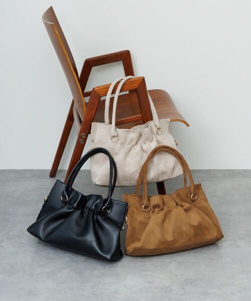 RETRO GIRL(レトロガール)の「ギャザー2WAYBAG(ショルダーバッグ・レディース・ブラウン/ベージュ/ブラック・ONE SIZE)」の11枚目の写真