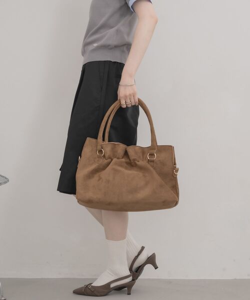 RETRO GIRL(レトロガール)の「ギャザー2WAYBAG(ショルダーバッグ・レディース・ブラウン/ベージュ/ブラック・ONE SIZE)」の10枚目の写真