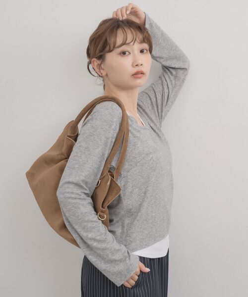 RETRO GIRL(レトロガール)の「ギャザー2WAYBAG(ショルダーバッグ・レディース・ブラウン/ベージュ/ブラック・ONE SIZE)」の9枚目の写真