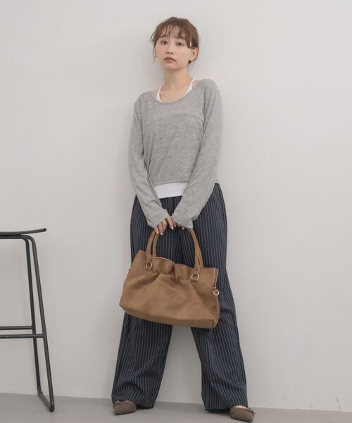 RETRO GIRL(レトロガール)の「ギャザー2WAYBAG(ショルダーバッグ・レディース・ブラウン/ベージュ/ブラック・ONE SIZE)」の8枚目の写真