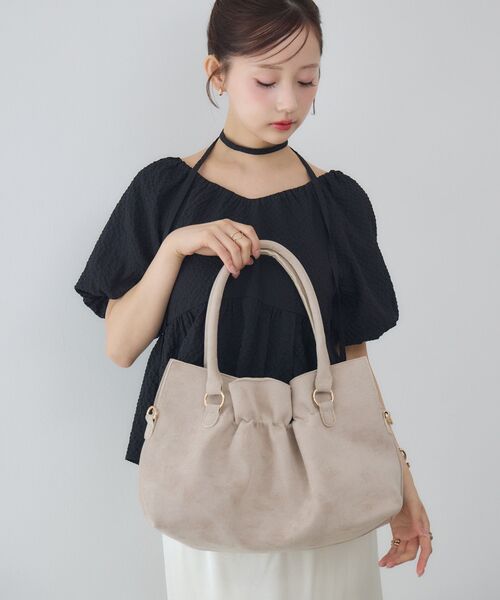 RETRO GIRL(レトロガール)の「ギャザー2WAYBAG(ショルダーバッグ・レディース・ブラウン/ベージュ/ブラック・ONE SIZE)」の22枚目の写真