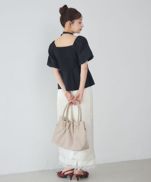 RETRO GIRL(レトロガール)の「ギャザー2WAYBAG(ショルダーバッグ・レディース・ブラウン/ベージュ/ブラック・ONE SIZE)」の18枚目の写真