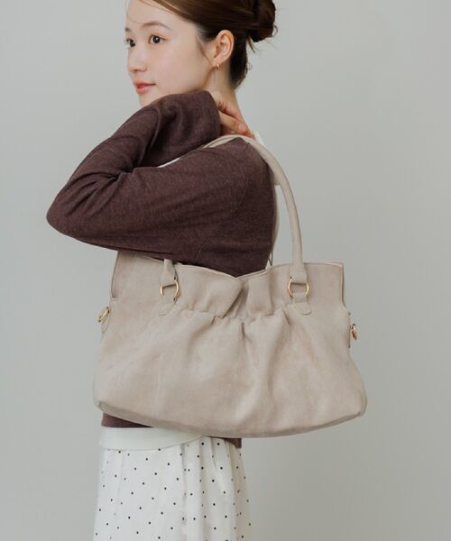 RETRO GIRL(レトロガール)の「ギャザー2WAYBAG(ショルダーバッグ・レディース・ブラウン/ベージュ/ブラック・ONE SIZE)」の17枚目の写真