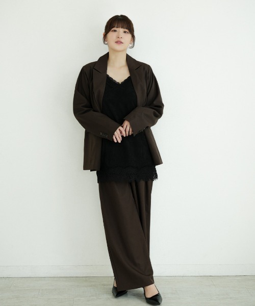 Nulli（ヌリ）の「タックワイドスラックス（その他パンツ・レディース・チャコールグレー/ブラック/グレイッシュベージュ/ブラウン・FREE）」の16枚目の写真