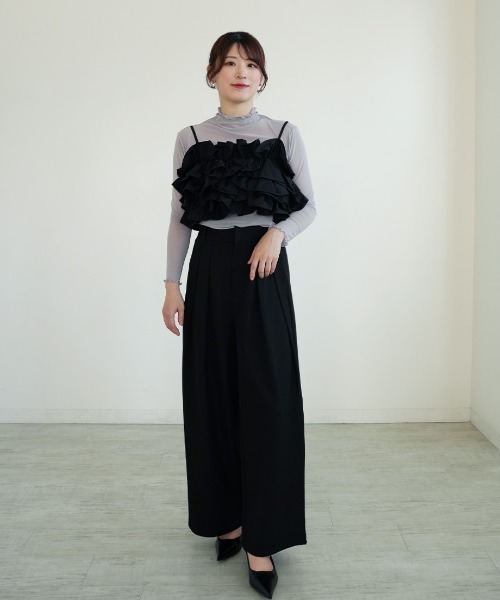 Nulli（ヌリ）の「タックワイドスラックス（その他パンツ・レディース・チャコールグレー/ブラック/グレイッシュベージュ/ブラウン・FREE）」の19枚目の写真