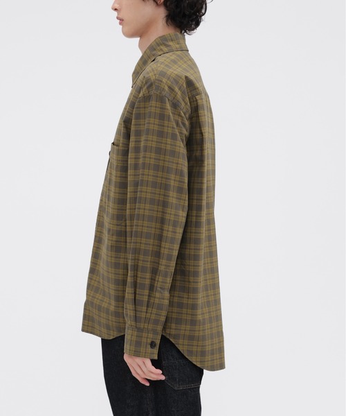 MHL.(エムエイチエル)の「TONAL COTTON CHECK(シャツ/ブラウス・メンズ・カーキ・SMALL/MEDIUM/LARGE)」の3枚目の写真