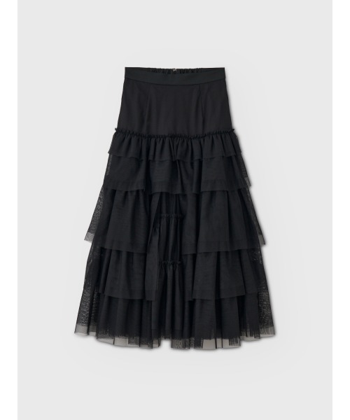 EIMY ISTOIRE(エイミーイストワール)の「TULLE LONG SKIRT(スカート・レディース・ホワイト/ブラック・38/36)」の6枚目の写真