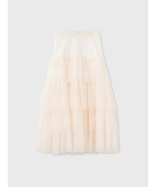 EIMY ISTOIRE(エイミーイストワール)の「TULLE LONG SKIRT(スカート・レディース・ホワイト/ブラック・38/36)」の8枚目の写真