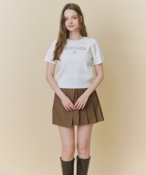 REDYAZEL(レディアゼル)の「ホットフィットロゴニットトップス(ニット/セーター・レディース・ブルー系その他/ホワイト/ホワイト系その他/グリーン・FREE)」の20枚目の写真