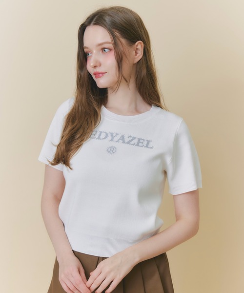 REDYAZEL(レディアゼル)の「ホットフィットロゴニットトップス(ニット/セーター・レディース・ブルー系その他/ホワイト/ホワイト系その他/グリーン・FREE)」の22枚目の写真
