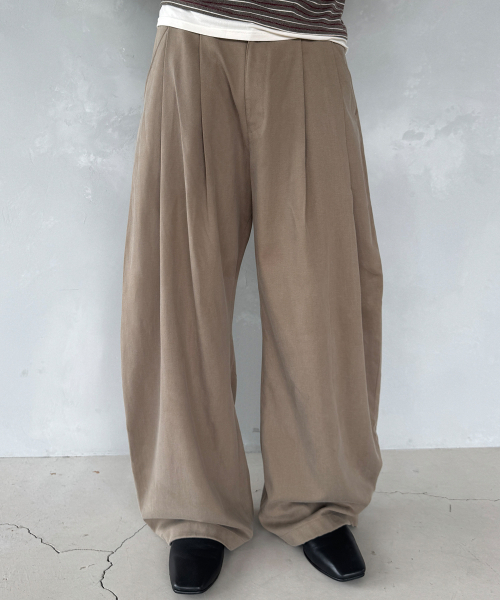 DNSR(ディーエヌエスアール)の「ウォッシュドテンセルドレープスラックス(スラックス・メンズ・その他・SMALL/MEDIUM/LARGE/X-LARGE)」の1枚目の写真