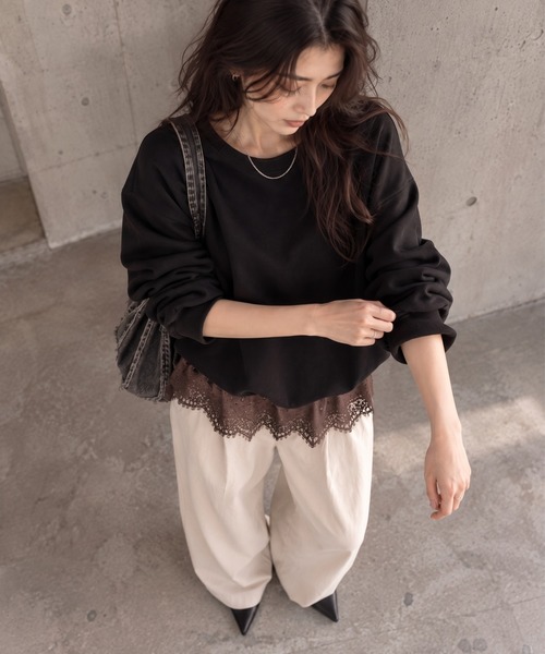 モデル：158cm
着用サイズ：FREE