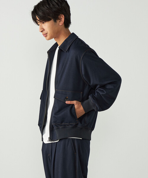 COMME CA ISM(コムサイズム)の「ガムストレッチ デニムライクブルゾン(ブルゾン・メンズ・ネイビー・L)」の12枚目の写真