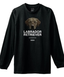 Moftique（モフティック） 長袖Tシャツ ラブラドールレトリバー 犬 ドッグ ペット アニマル プリント 袖リブ ロンT トップス メンズ ユニセックス