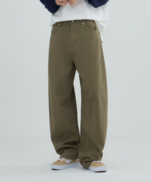 ACSHI(アクシ)の「コットンツイル膝切り替えカーブドパンツ(カーキ)(その他パンツ・メンズ・カーキ・MEDIUM/LARGE/X-LARGE/XX-LARGE)」の2枚目の写真