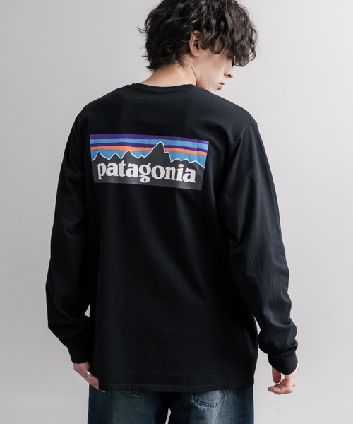 patagonia(パタゴニア)の「Patagonia パタゴニア M S L S P 6 LOGO RESPONSIBILI TEE ロングスリーブP-6ロゴレスポンシビリティー/バックプリント長袖Tシャツ(Tシャツ/カットソー・メンズ・ブラック・L)」の1枚目の写真