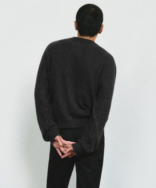 MUSINSA STANDARD（ムシンサスタンダード）の「[プラス] アルパカブレンドカラードカーディガン [ブラック]（カーディガン/ボレロ・メンズ・その他・MEDIUM/2XL）」の3枚目の写真