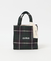 beej（ビージ）の「【別注】＜beej＞チェック スクエア トートバッグ / キッズ（トートバッグ）」