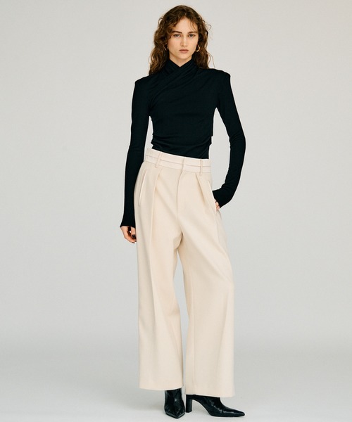 PRANK PROJECT(プランクプロジェクト)の「【2026Winter Pre-Order】サイドラインタキシードパンツ / Side Line Tuxedo Pants(その他パンツ・レディース・ブラック/ホワイト・38/36)」の3枚目の写真
