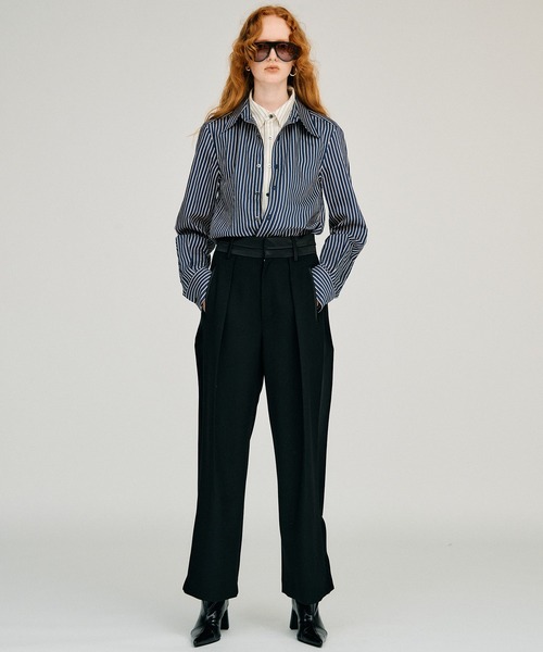 PRANK PROJECT(プランクプロジェクト)の「【2026Winter Pre-Order】サイドラインタキシードパンツ / Side Line Tuxedo Pants(その他パンツ・レディース・ブラック/ホワイト・38/36)」の12枚目の写真