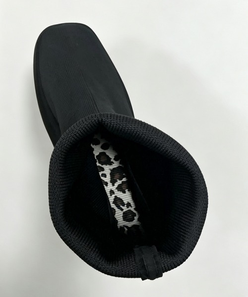 Miniministore(ミニミニストア)の「厚底ストレッチソックスブーツスクエアトゥ(ブーツ・レディース・ブラック・24.5cm/24.0cm/23.5cm/23.0cm/22.5cm)」の22枚目の写真