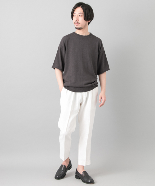 URBAN RESEARCH（アーバンリサーチ）の「UR ローシルクS/Sルーズニット（ニット/セーター・メンズ・チャコールグレー/オフホワイト/ネイビー/ブルー系その他・MEDIUM/LARGE）」の11枚目の写真