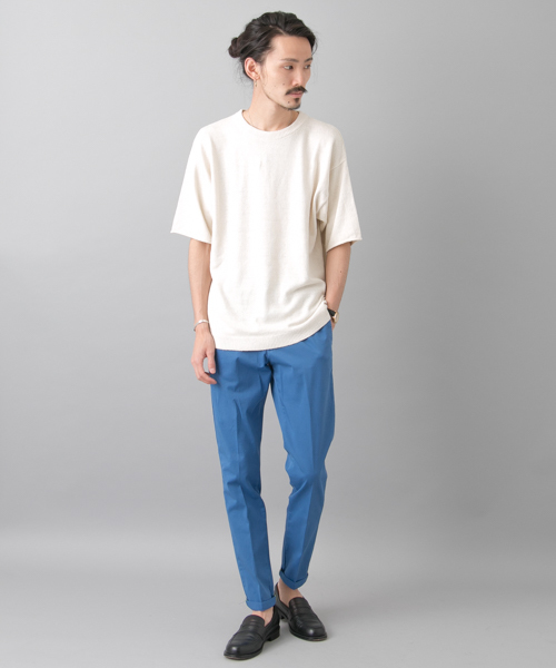 URBAN RESEARCH（アーバンリサーチ）の「UR ローシルクS/Sルーズニット（ニット/セーター・メンズ・チャコールグレー/オフホワイト/ネイビー/ブルー系その他・MEDIUM/LARGE）」の14枚目の写真