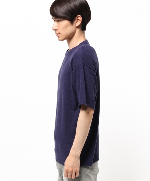 URBAN RESEARCH（アーバンリサーチ）の「UR ローシルクS/Sルーズニット（ニット/セーター・メンズ・チャコールグレー/オフホワイト/ネイビー/ブルー系その他・MEDIUM/LARGE）」の5枚目の写真