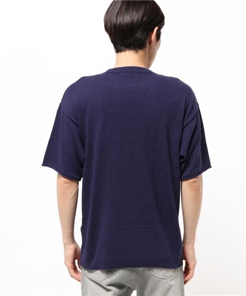 URBAN RESEARCH（アーバンリサーチ）の「UR ローシルクS/Sルーズニット（ニット/セーター・メンズ・チャコールグレー/オフホワイト/ネイビー/ブルー系その他・MEDIUM/LARGE）」の6枚目の写真