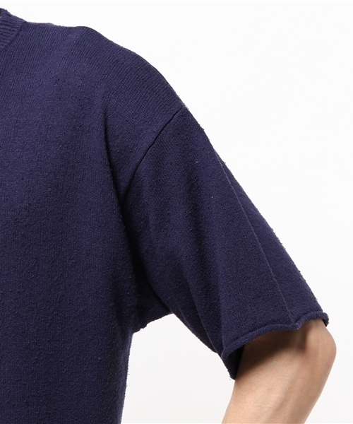URBAN RESEARCH（アーバンリサーチ）の「UR ローシルクS/Sルーズニット（ニット/セーター・メンズ・チャコールグレー/オフホワイト/ネイビー/ブルー系その他・MEDIUM/LARGE）」の8枚目の写真