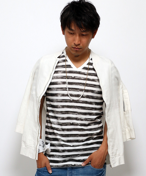 VENCEEXCHANGE（ヴァンスエクスチェンジ）の「コットンリネン MA-1          （MA-1・メンズ・オフホワイト/ブラック/ダークグリーン・LARGE/MEDIUM）」の2枚目の写真