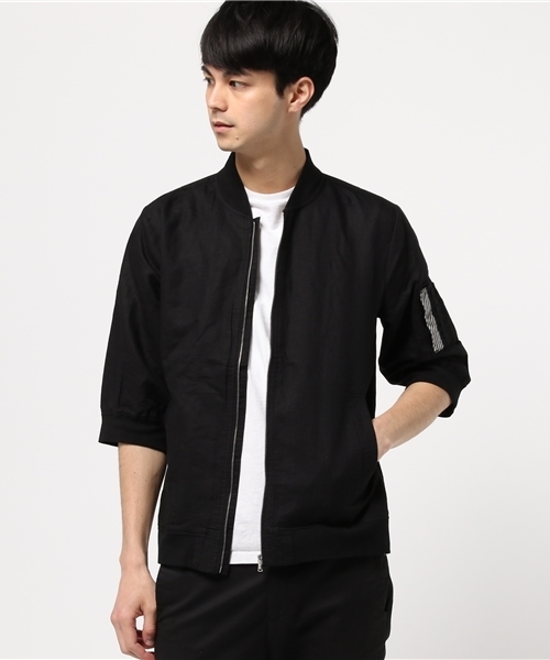 VENCEEXCHANGE（ヴァンスエクスチェンジ）の「コットンリネン MA-1          （MA-1・メンズ・オフホワイト/ブラック/ダークグリーン・LARGE/MEDIUM）」の8枚目の写真