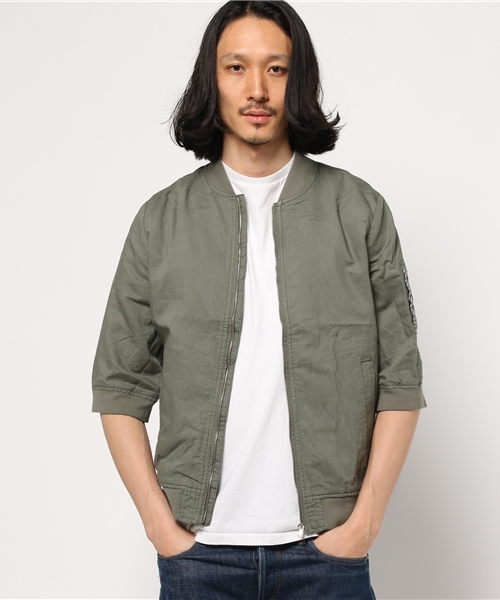 VENCEEXCHANGE（ヴァンスエクスチェンジ）の「コットンリネン MA-1          （MA-1・メンズ・オフホワイト/ブラック/ダークグリーン・LARGE/MEDIUM）」の15枚目の写真