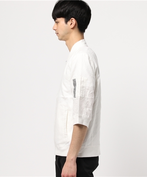 VENCEEXCHANGE（ヴァンスエクスチェンジ）の「コットンリネン MA-1          （MA-1・メンズ・オフホワイト/ブラック/ダークグリーン・LARGE/MEDIUM）」の10枚目の写真