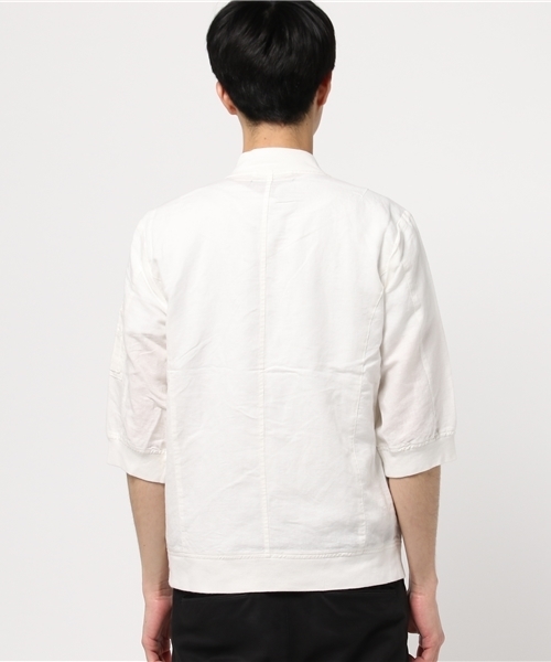 VENCEEXCHANGE（ヴァンスエクスチェンジ）の「コットンリネン MA-1          （MA-1・メンズ・オフホワイト/ブラック/ダークグリーン・LARGE/MEDIUM）」の11枚目の写真