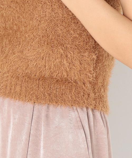 Another Edition（アナザーエディション）の「フェザーヤーンキャミソール/EMFC ﾌｪｻﾞｰ ﾔｰﾝV/N NSL PO◆（キャミソール・レディース・ブラック/ベージュ/ライトピンク/ターコイズブルー・FREE）」の14枚目の写真