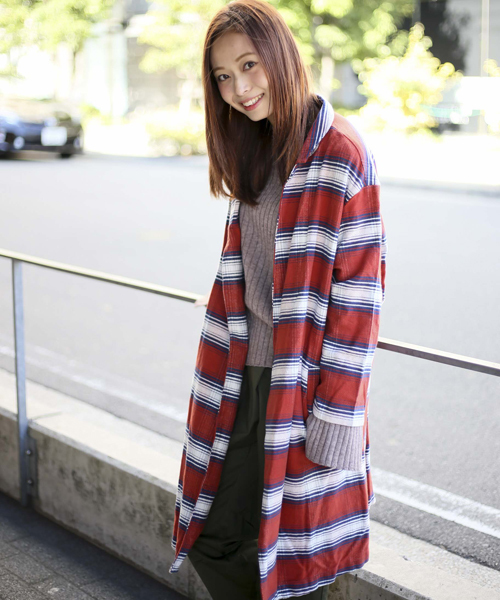 Denime(ドゥニーム)の「ヘビーフランネルガウン(その他アウター・レディース・ブラウン系その他2/レッド系その他2/ブルー系その他2・FREE)」の14枚目の写真