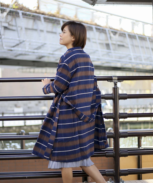 Denime(ドゥニーム)の「ヘビーフランネルガウン(その他アウター・レディース・ブラウン系その他2/レッド系その他2/ブルー系その他2・FREE)」の17枚目の写真