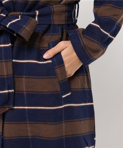 Denime(ドゥニーム)の「ヘビーフランネルガウン(その他アウター・レディース・ブラウン系その他2/レッド系その他2/ブルー系その他2・FREE)」の9枚目の写真