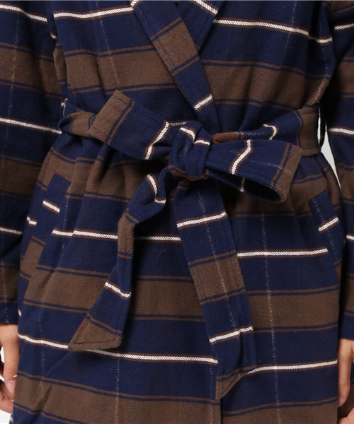 Denime(ドゥニーム)の「ヘビーフランネルガウン(その他アウター・レディース・ブラウン系その他2/レッド系その他2/ブルー系その他2・FREE)」の11枚目の写真