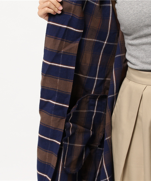 Denime(ドゥニーム)の「ヘビーフランネルガウン(その他アウター・レディース・ブラウン系その他2/レッド系その他2/ブルー系その他2・FREE)」の12枚目の写真