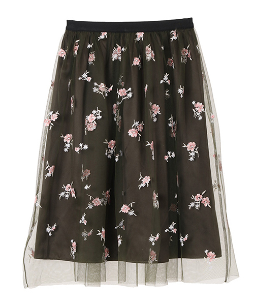 31 Sons De Mode トランテアン ソン ドゥ モード の 花柄刺繍チュールスカート スカート Wear